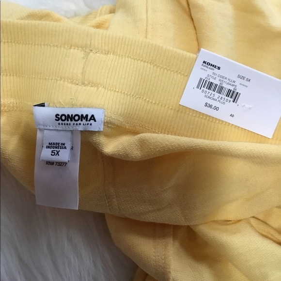 Sonoma 5X Cider Yellow Goods for life midrise knit shorts NWT - Picture 13 of 15